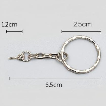 2.5cm Embossed Metal Heart Carabiner Key Ring - DIY