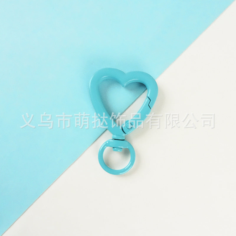 Heart-Shaped Zinc Alloy Open Ring Hook - DIY Key Ring