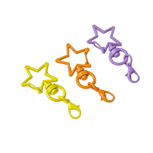 Five-Pointed Star Lobster Clasp Keychain - Zinc Alloy