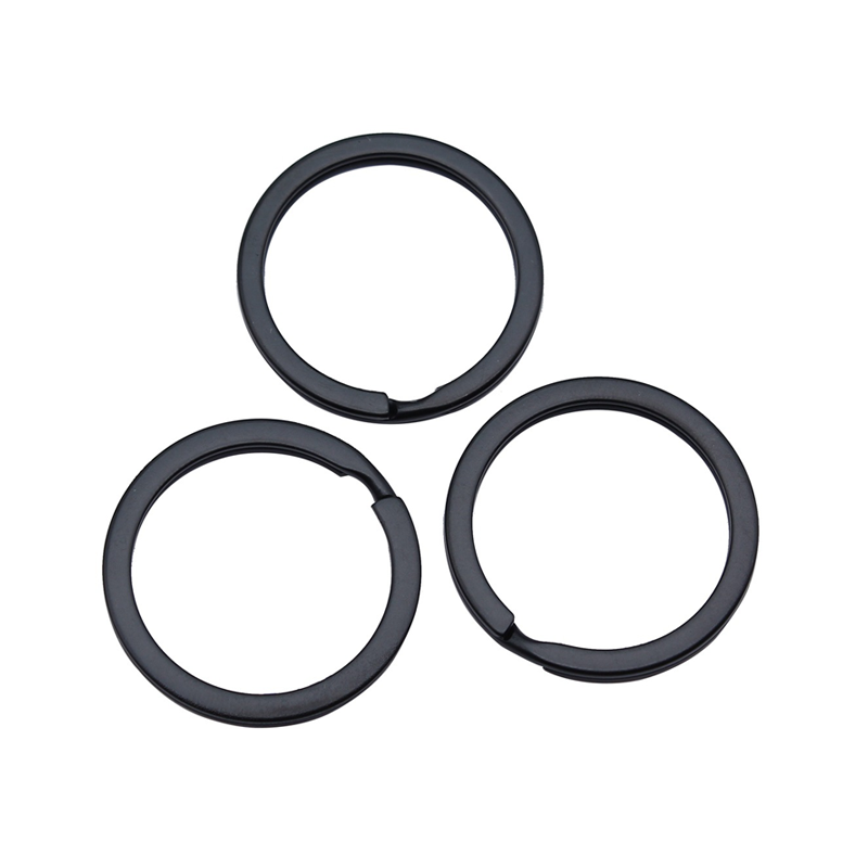 Matte Black Iron Loop Buckle Keyring - DIY Bag Accessory