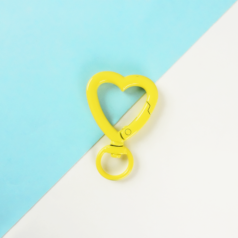Heart-Shaped Zinc Alloy Open Ring Hook - DIY Key Ring
