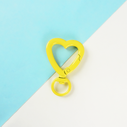Heart-Shaped Zinc Alloy Open Ring Hook - DIY Key Ring