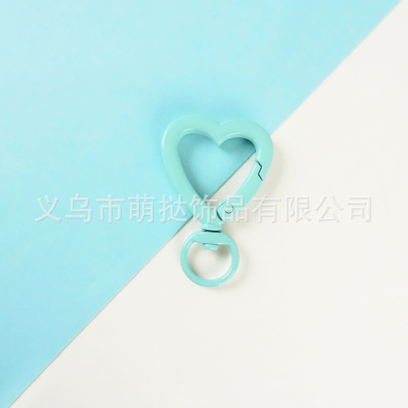 Heart-Shaped Zinc Alloy Open Ring Hook - DIY Key Ring