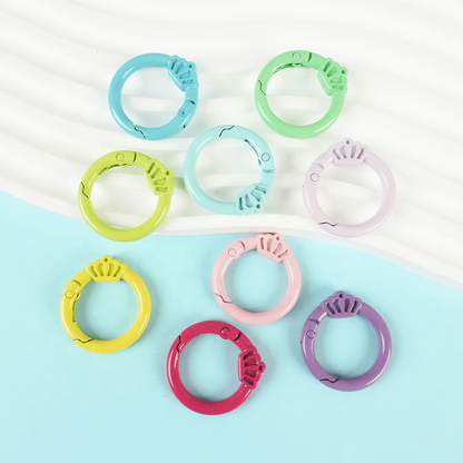Zinc Alloy Mini Carabiner Keychain - Color-Baked Paint