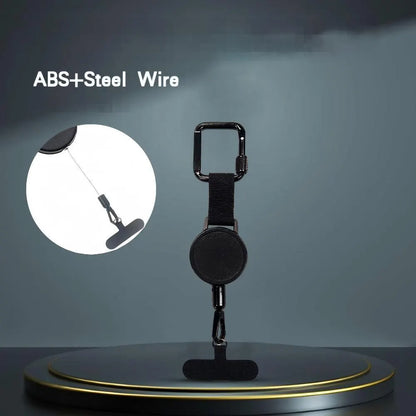Custom Logo Retractable Badge Reel Holder - Metal Steel Cable Clasp