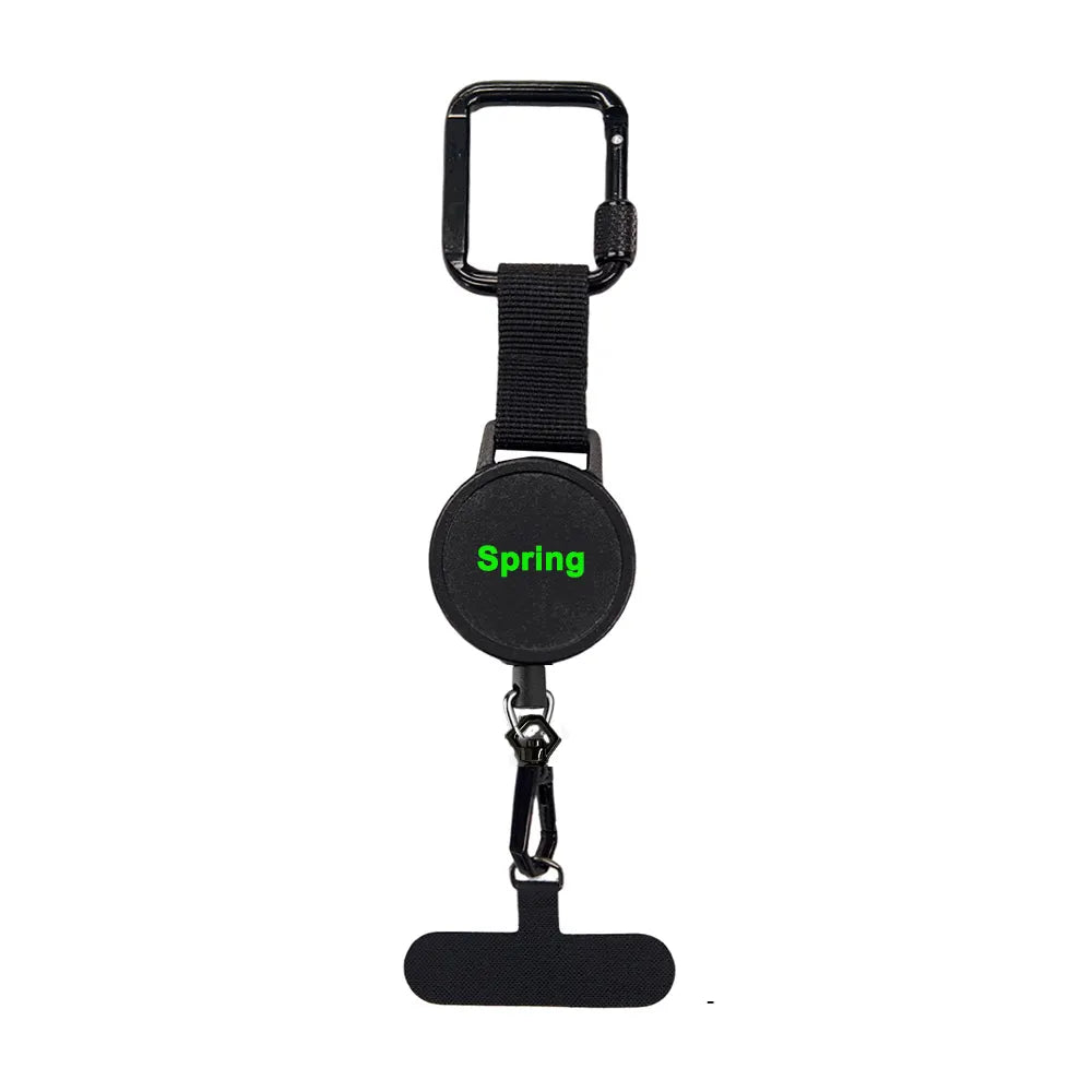 Custom Logo Retractable Badge Reel Holder - Metal Steel Cable Clasp