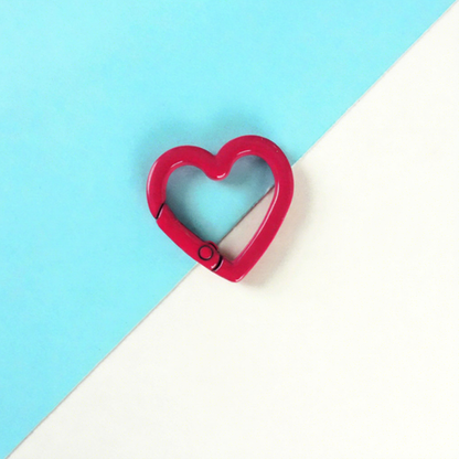 Heart-Shaped Zinc Alloy Coin Holder Keychain - Spring Ring