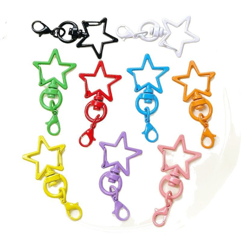 Five-Pointed Star Lobster Clasp Keychain - Zinc Alloy