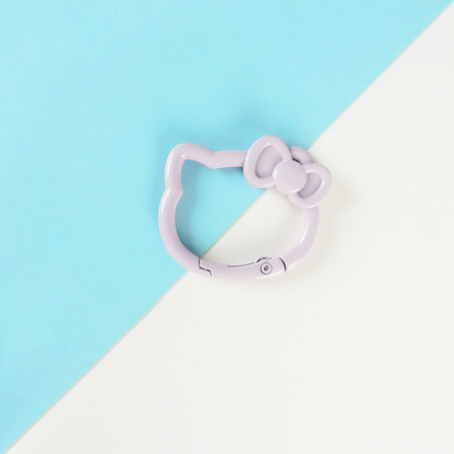 KT Cat Alloy Spring Ring Key Chain - UV Printed DIY Finding