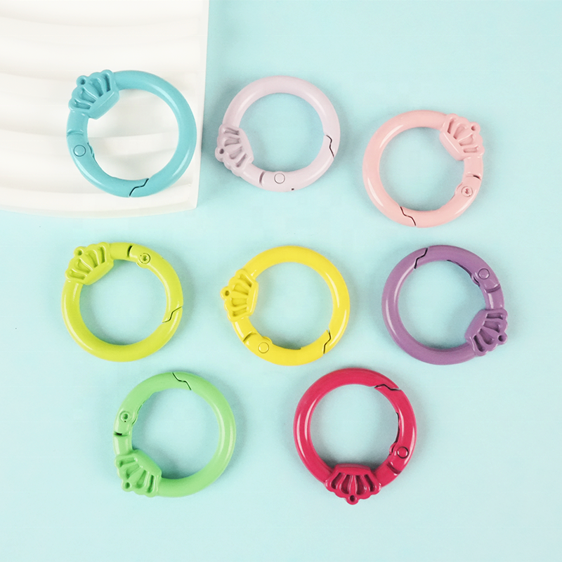 Zinc Alloy Mini Carabiner Keychain - Color-Baked Paint