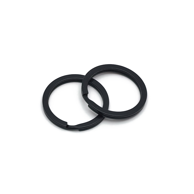 Matte Black Iron Loop Buckle Keyring - DIY Bag Accessory