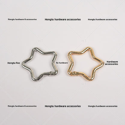 Heart & Star Open Spring Clasp - Metal Connector Ring