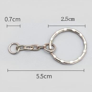 2.5cm Embossed Metal Heart Carabiner Key Ring - DIY