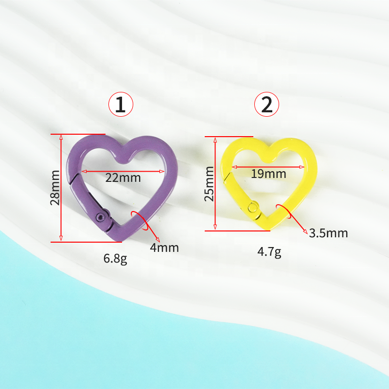 Heart-Shaped Zinc Alloy Coin Holder Keychain - Spring Ring