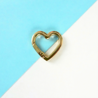 Heart-Shaped Zinc Alloy Coin Holder Keychain - Spring Ring