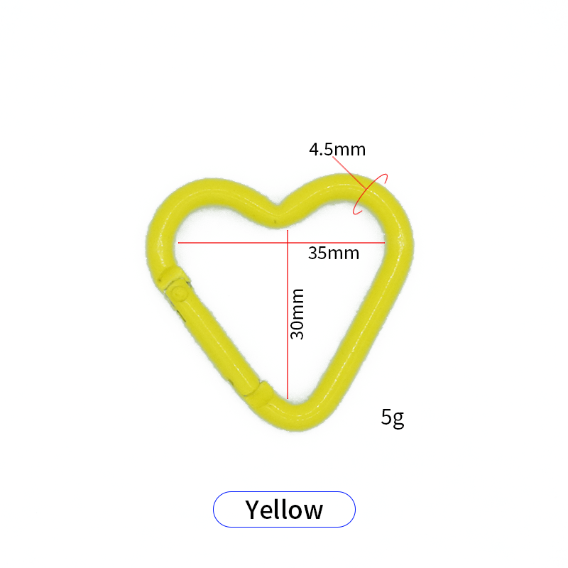 Heart-Shaped Aluminum Quick Carabiner - Keychain & Bag Clip