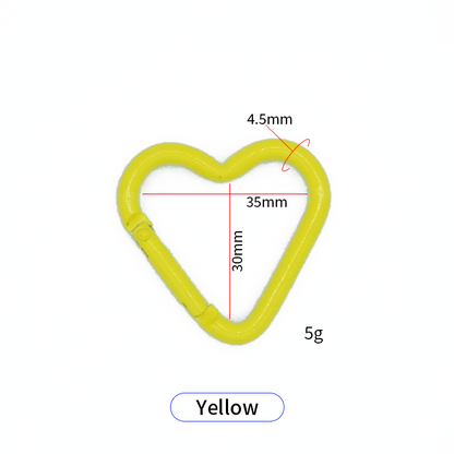 Heart-Shaped Aluminum Quick Carabiner - Keychain & Bag Clip