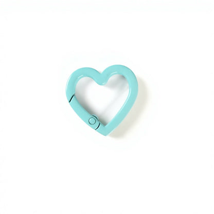 Heart-Shaped Zinc Alloy Coin Holder Keychain - Spring Ring