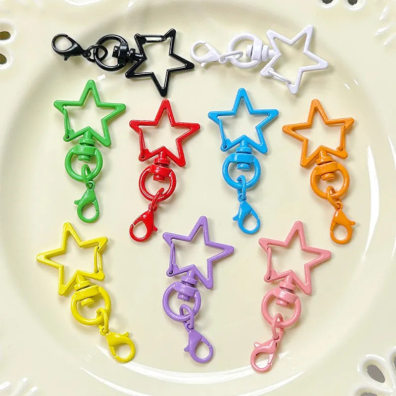 Five-Pointed Star Lobster Clasp Keychain - Zinc Alloy