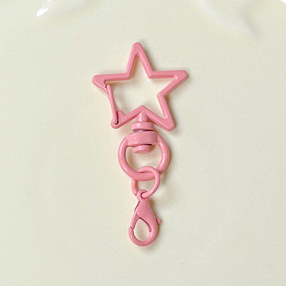 Five-Pointed Star Lobster Clasp Keychain - Zinc Alloy