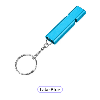 Aluminum Alloy Emergency Whistle Keychain - Outdoor Survival