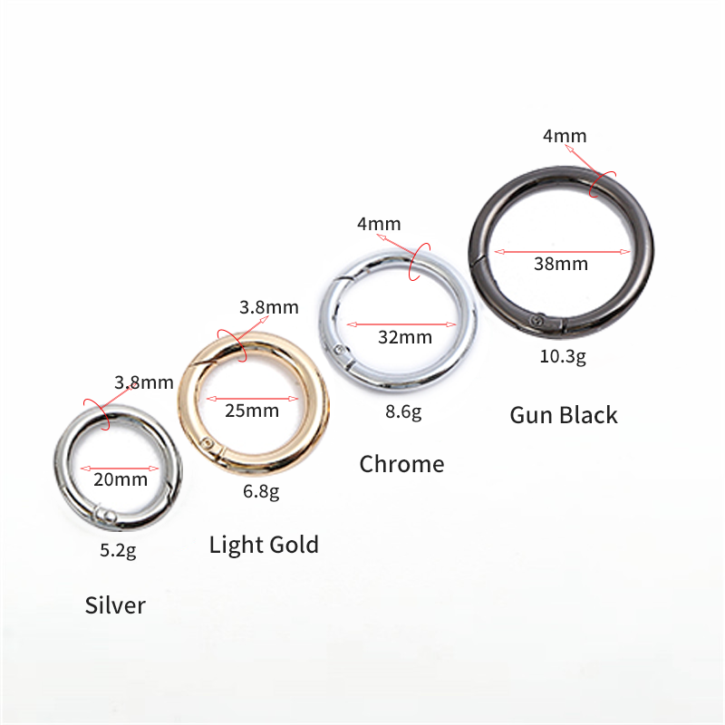 Zinc Alloy Circle Snap Hook O Ring - Handbag Strap Clasp