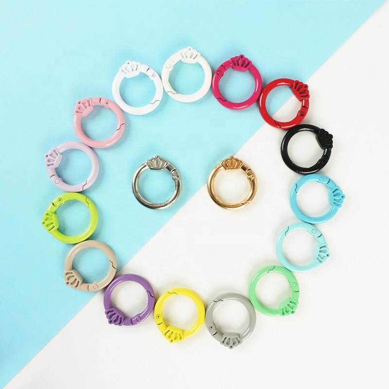 Zinc Alloy Mini Carabiner Keychain - Color-Baked Paint