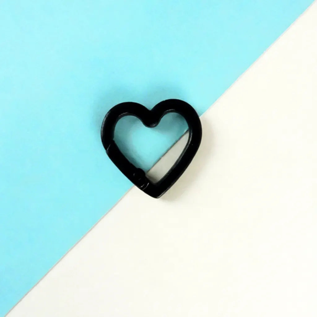 Heart-Shaped Zinc Alloy Coin Holder Keychain - Spring Ring
