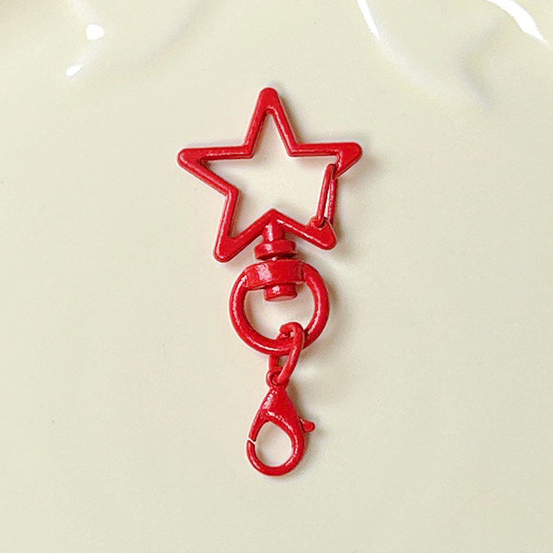 Five-Pointed Star Lobster Clasp Keychain - Zinc Alloy