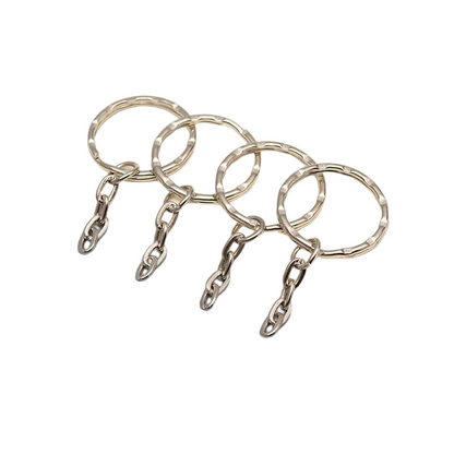 2.5cm Embossed Metal Heart Carabiner Key Ring - DIY