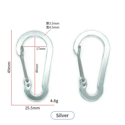 Multi-Use Luxury Aluminum Alloy Carabiner Clips Keychain Hooks Home RV