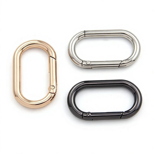 Zinc Alloy Dan Type Buckle Spring Ring Oval-Shaped Keychain O-Ring Hook
