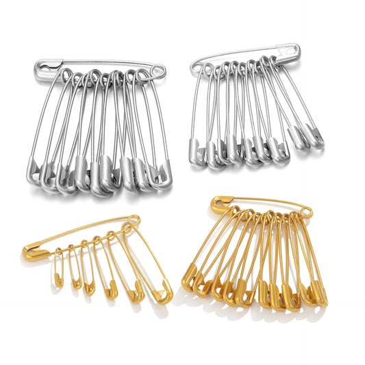 High-hardness Electroplated Stainless Steel Round Pins Cuff Brooches