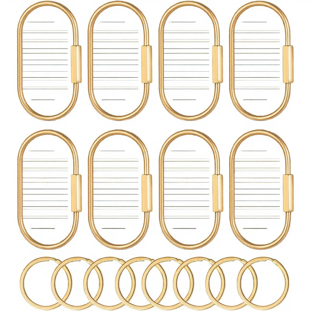 Yolev Silver Locking Carabiner Keychain With Screw Lock Universal