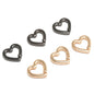 Heart-Shaped Zinc Alloy Spring Snap Hook DIY Letterpress Printed Metal