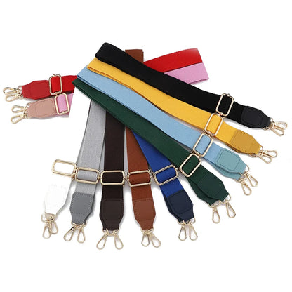 Solid Color 38mm Wide Adjustable Crossbody Bag Straps Plain Purse