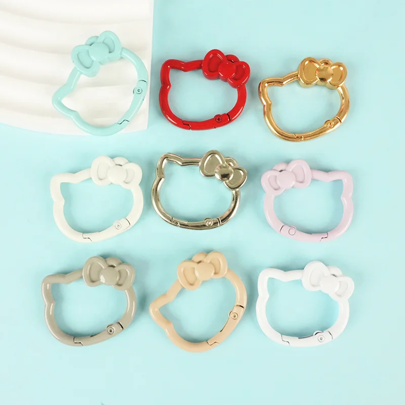 Cute Cat Design DIY Jewelry Alloy Metal UV Printing Eco-friendly Open