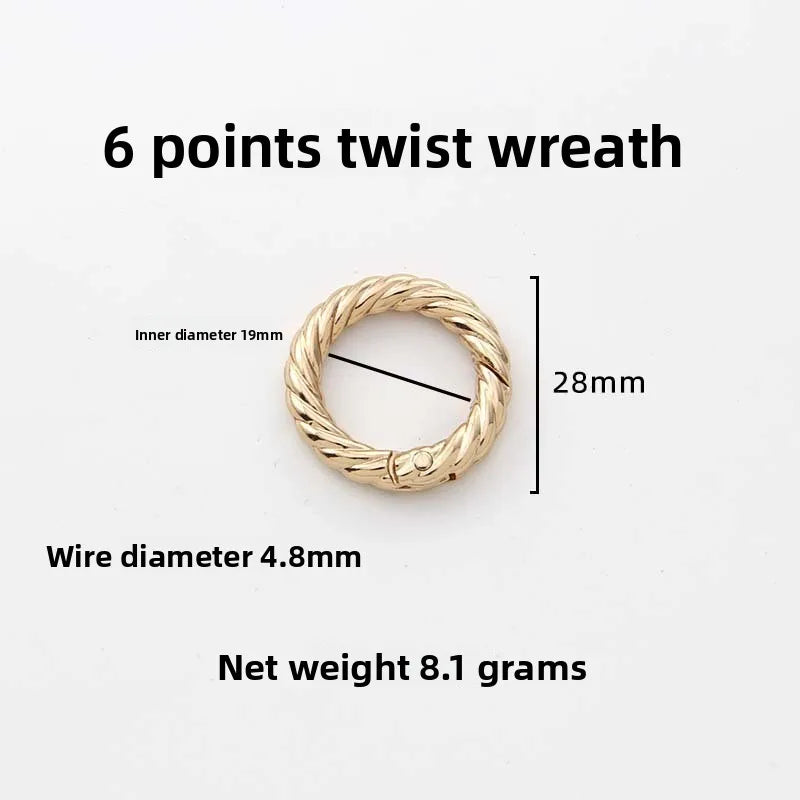 Twist Spring Ring Luggage Accessories Open Hemp Wreath Personalized DIY