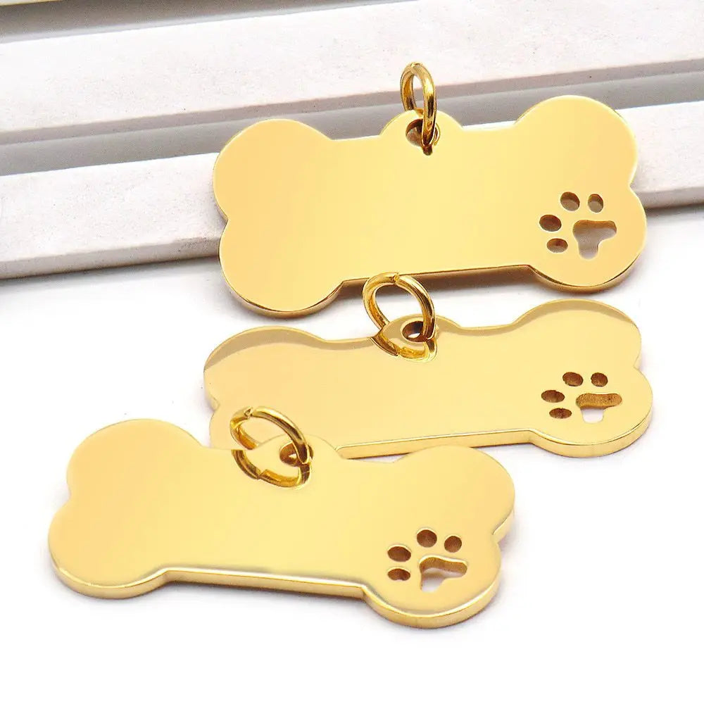 HongTu HT Model Polished Stainless Steel Dog Tag Anti-Lost Keychain