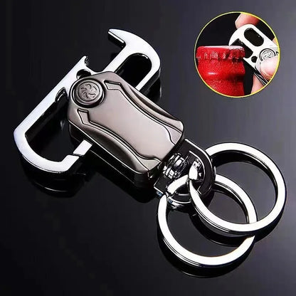 Multi-Functional Creative Plastic Keychain Double-Ring Phone Stand