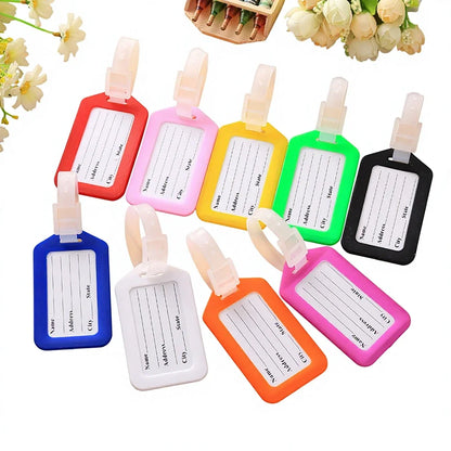 Travel PP Solid Pattern Luggage Tag Card Set Shipping Identity Tag