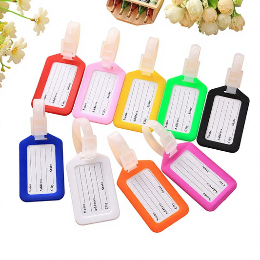 Travel PP Solid Pattern Luggage Tag Card Set Shipping Identity Tag