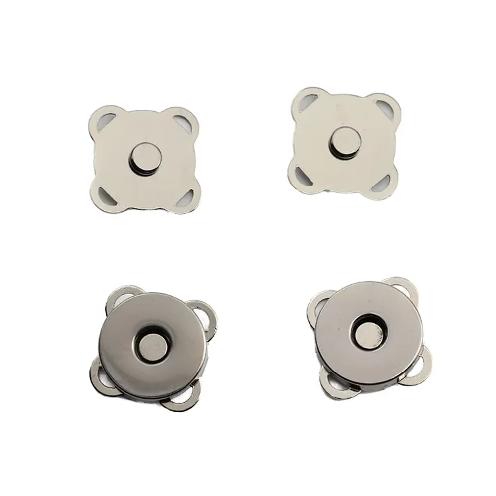 Leather Four-Hole Concealed Magnetic Buckle Strong Metal Snap Invisible