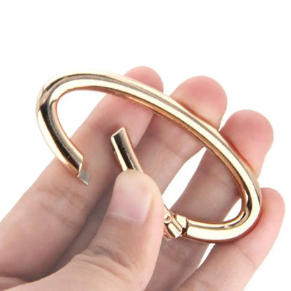 Egg-shaped O-shaped Zinc Alloy Spring Ring Keychain Pendant