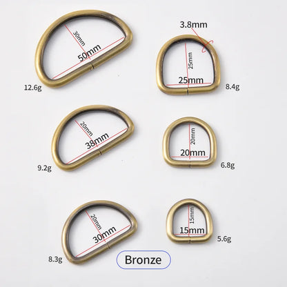 D-Shaped Metal Ring Buckle Adjustable Strap For Handbag &