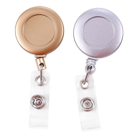 Autumn Rain-themed Multi-color Spray-painted ABS Retractable Snap ID