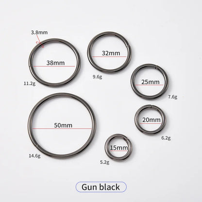 Metal O-Ring Keychains Electroplated DIY Luggage Accessories