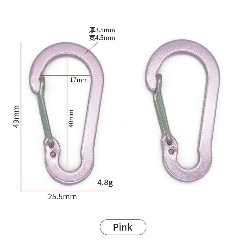 Multi-Use Luxury Aluminum Alloy Carabiner Clips Keychain Hooks Home RV