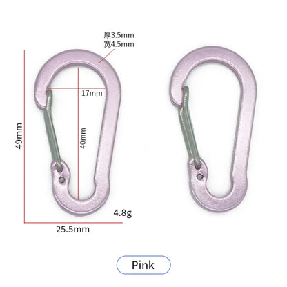 Multi-Use Luxury Aluminum Alloy Carabiner Clips Keychain Hooks Home RV