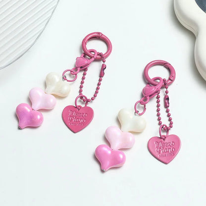 Hongtu Brand Heart-Shaped Alloy Carabiner Keychain For DIY Pendant
